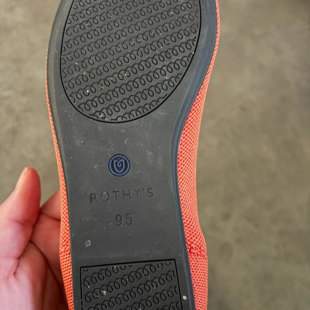 Rothy’s The Flat Persimmon Marina Heel Stripe